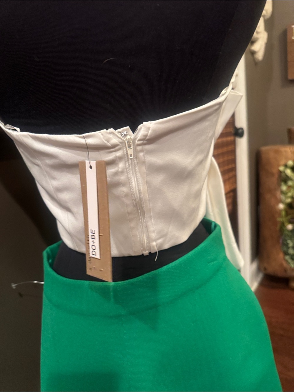 White Ruffled Asymmetrical Top - Picture 5 of 9